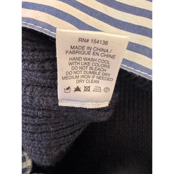 STAUD Bridget Wool Sweater Shirt Dress Womens Size Small Navy - Picture 12 of 13